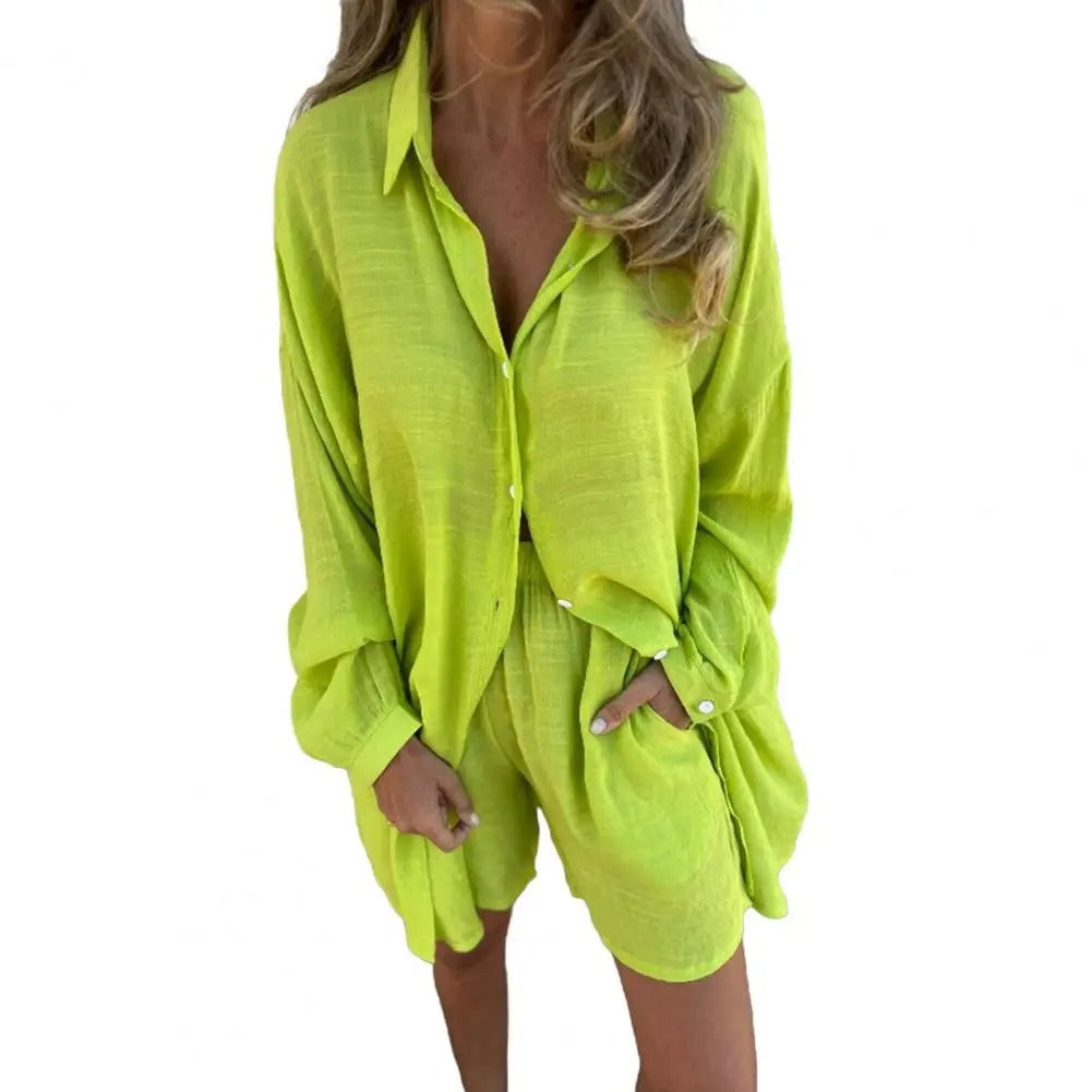 LUCIA | Women’s Casual 2-Piece Set (Shirt & Shorts)