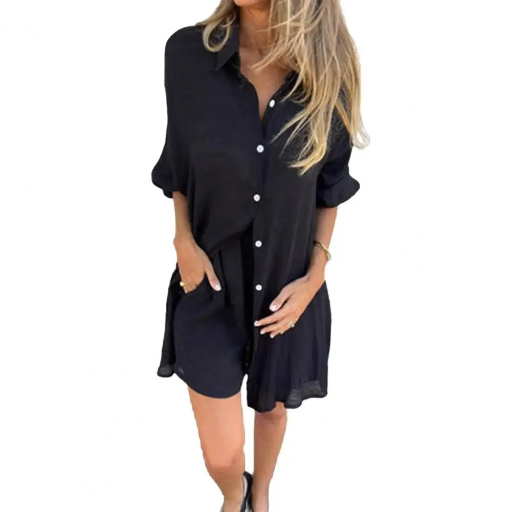LUCIA | Women’s Casual 2-Piece Set (Shirt & Shorts)