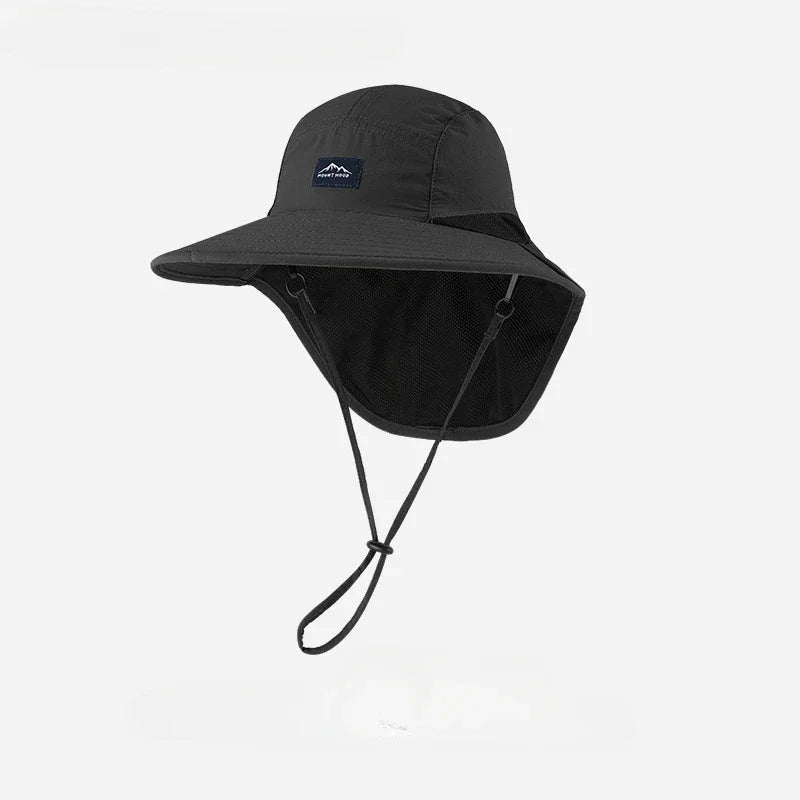 LUCA | Unisex Wide-Brim Summer Hat with Neck Flap