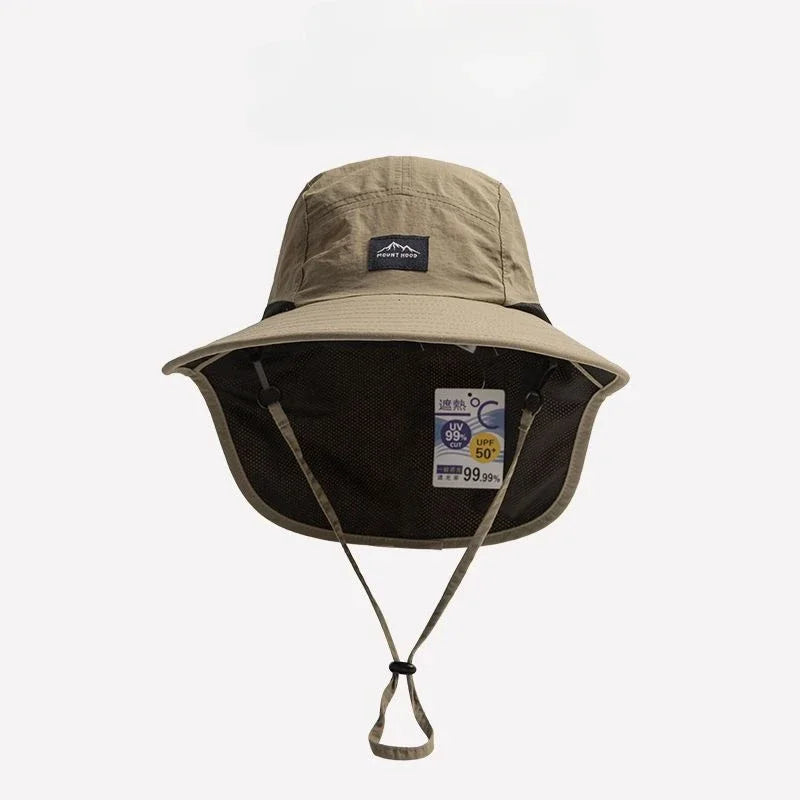 LUCA | Unisex Wide-Brim Summer Hat with Neck Flap