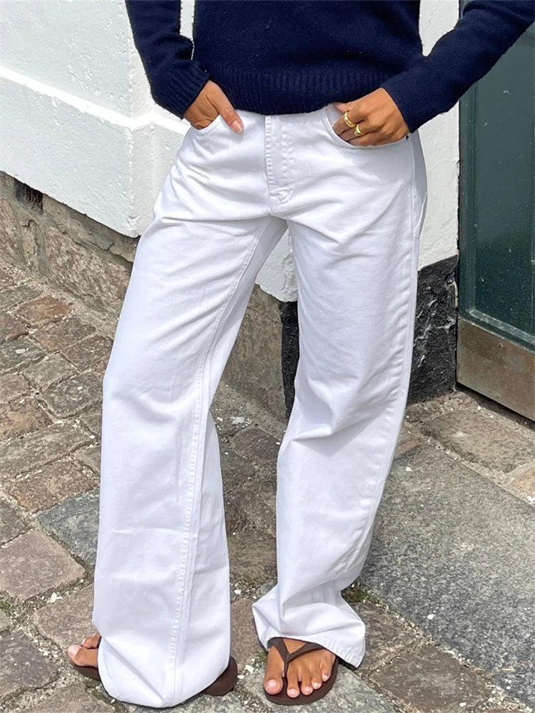 STELLA | Women's Denim Trousers with Star Print