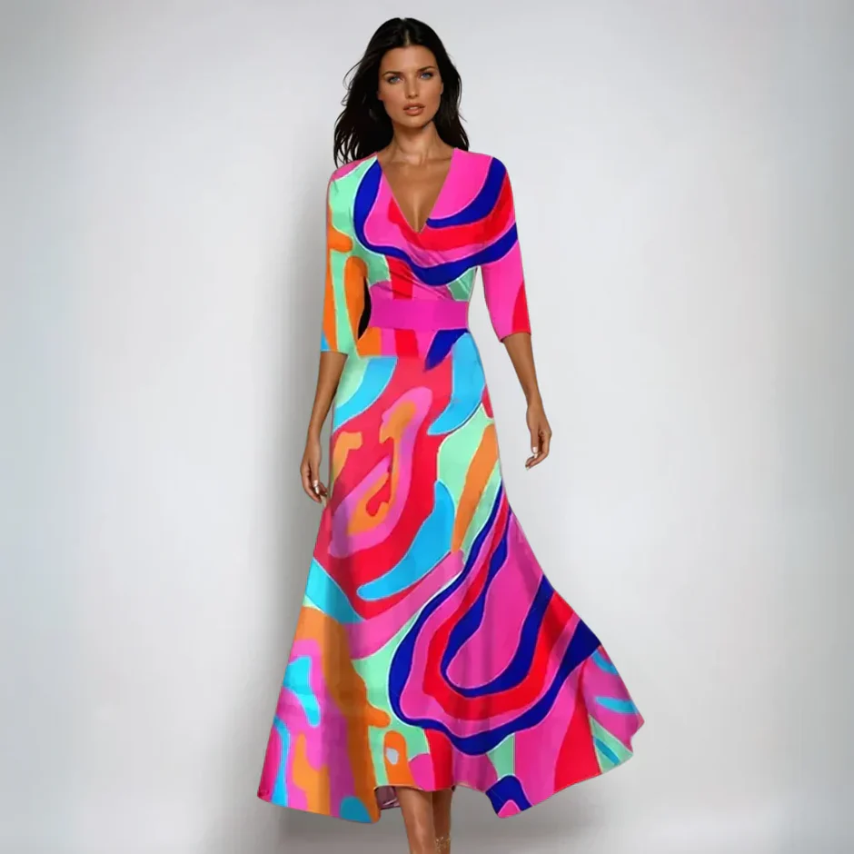 PAOLA | Women’s Midi Dress with Pockets