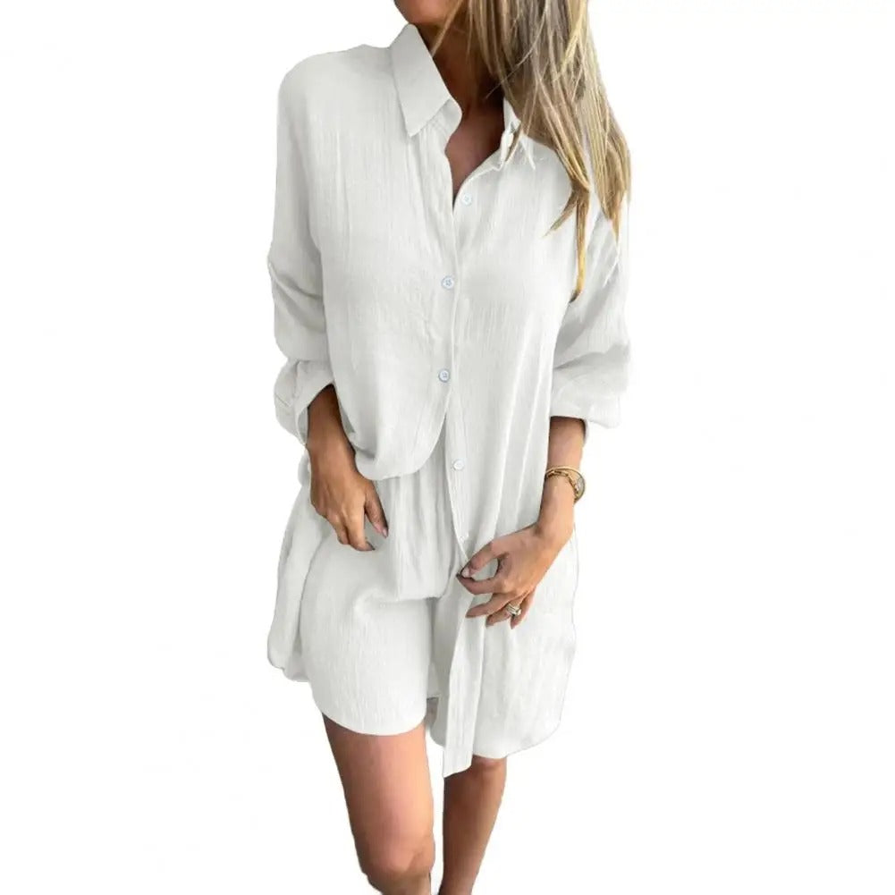 LUCIA | Women’s Casual 2-Piece Set (Shirt & Shorts)