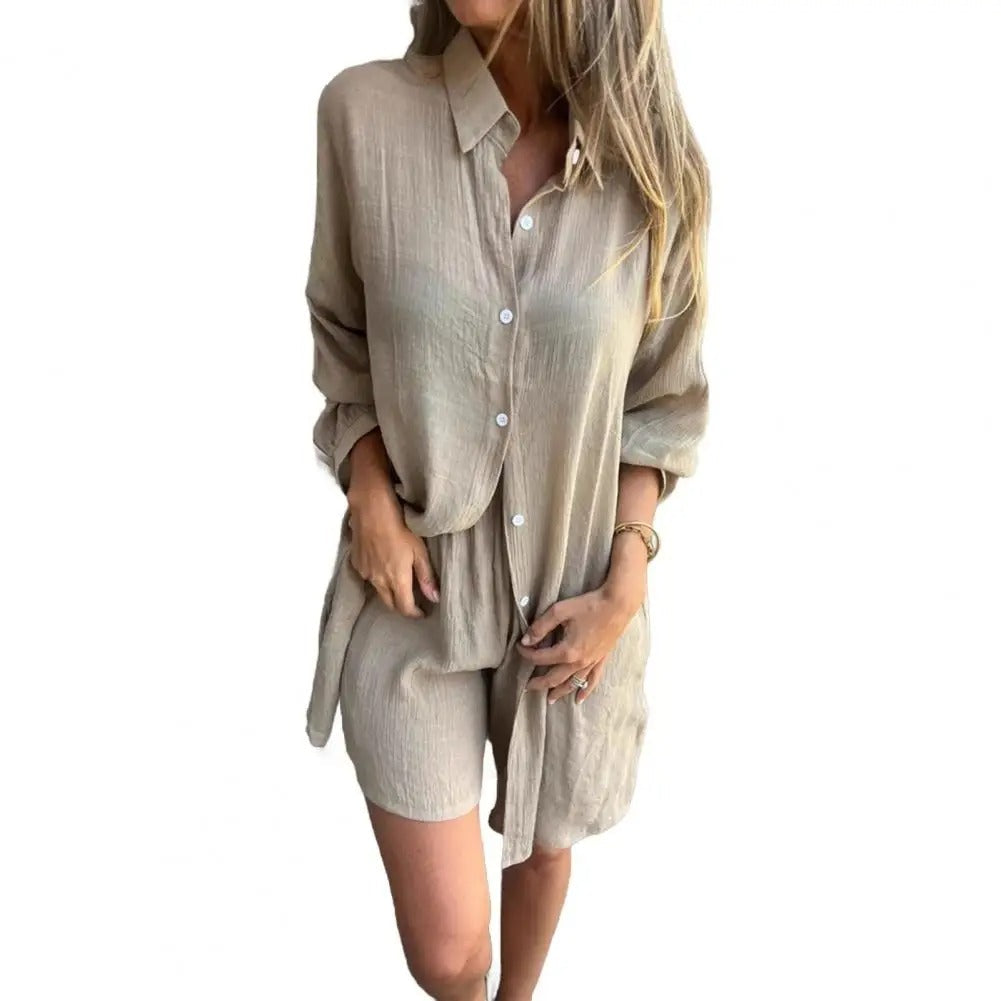 LUCIA | Women’s Casual 2-Piece Set (Shirt & Shorts)