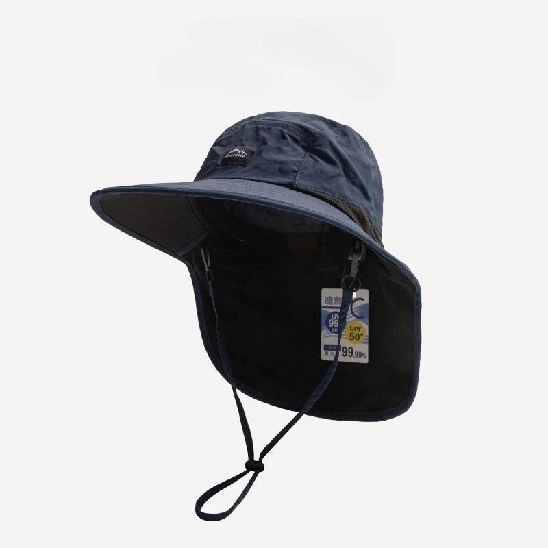 LUCA | Unisex Wide-Brim Summer Hat with Neck Flap