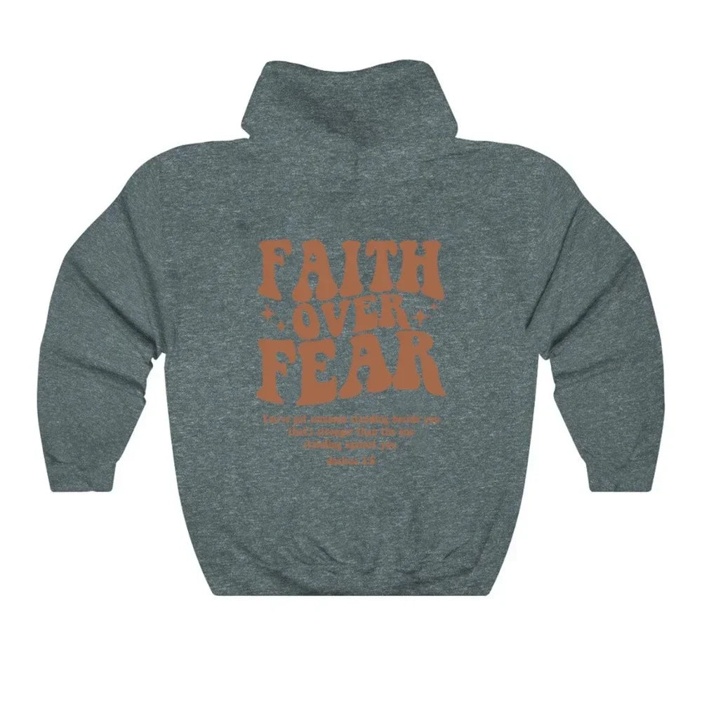 CORAGGIO | Oversized Hoodie with FAITH OVER FEAR Print