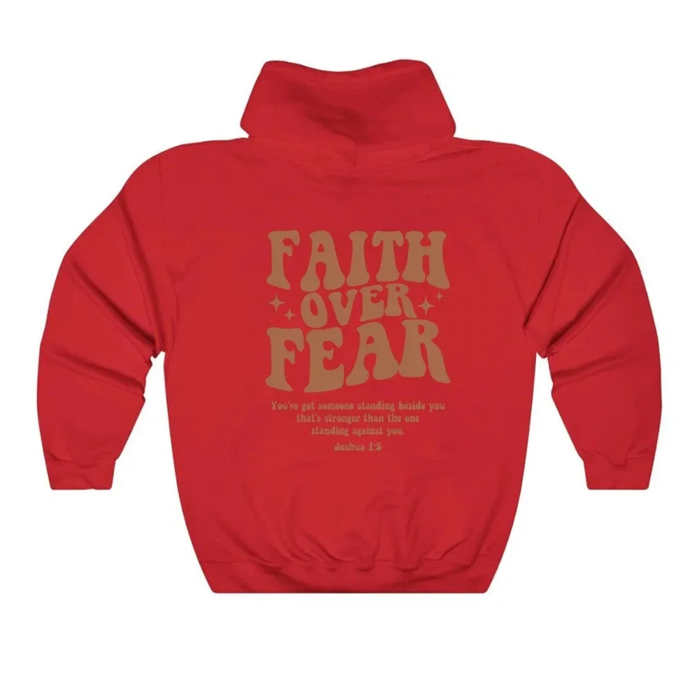 CORAGGIO | Oversized Hoodie with FAITH OVER FEAR Print