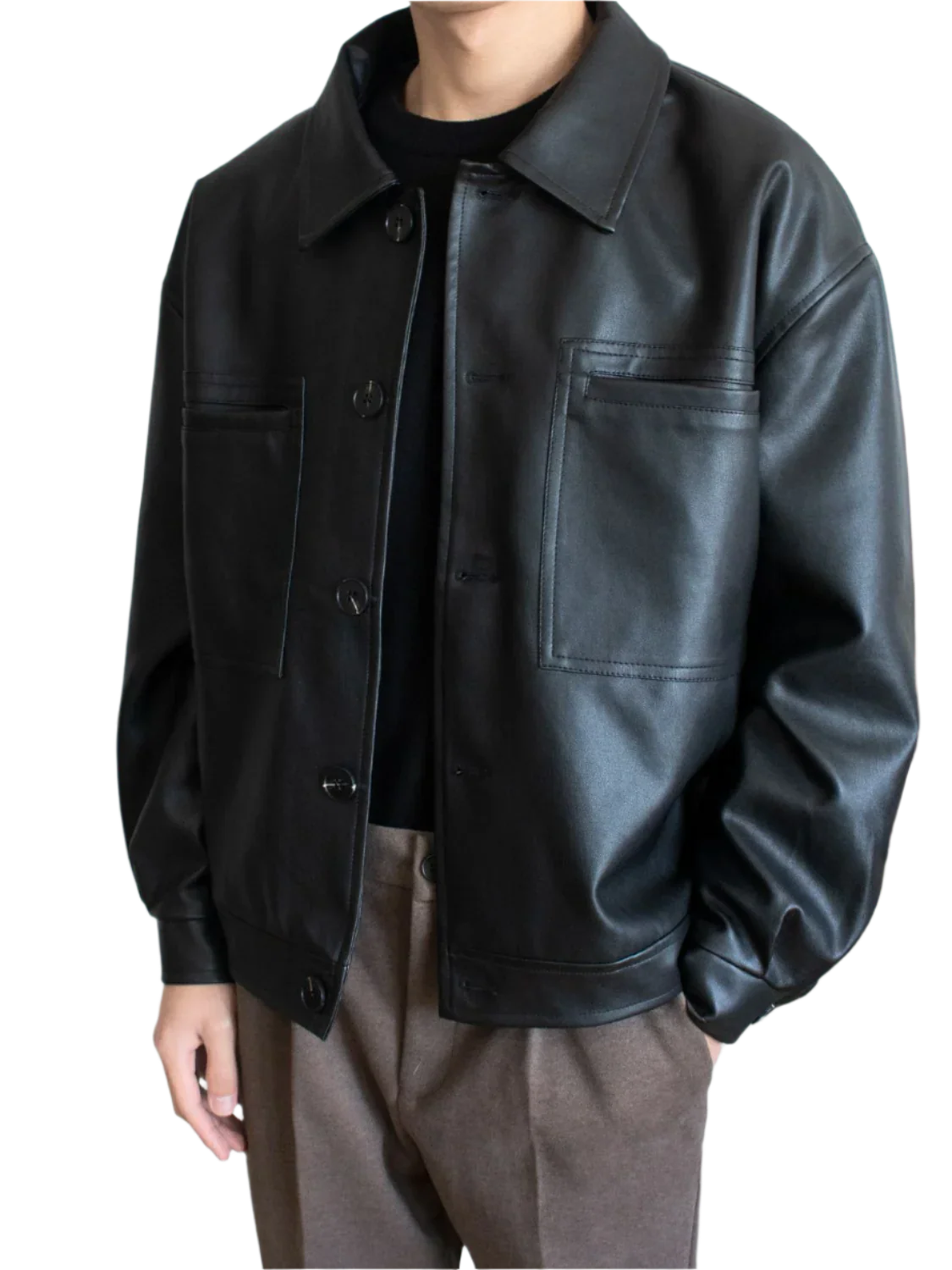 ALESSANDRO | Men’s PU Leather Biker Jacket