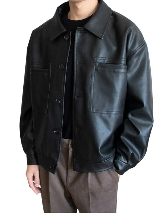 ALESSANDRO | Men's Retro Leather Jacket