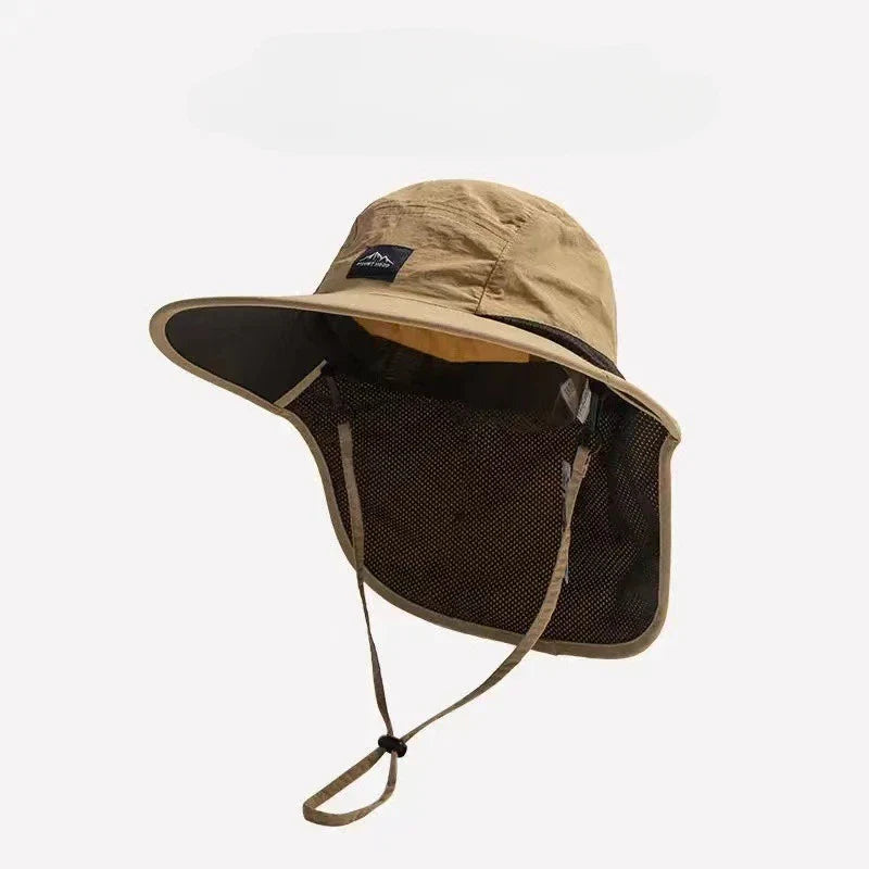 LUCA | Unisex Wide-Brim Summer Hat with Neck Flap