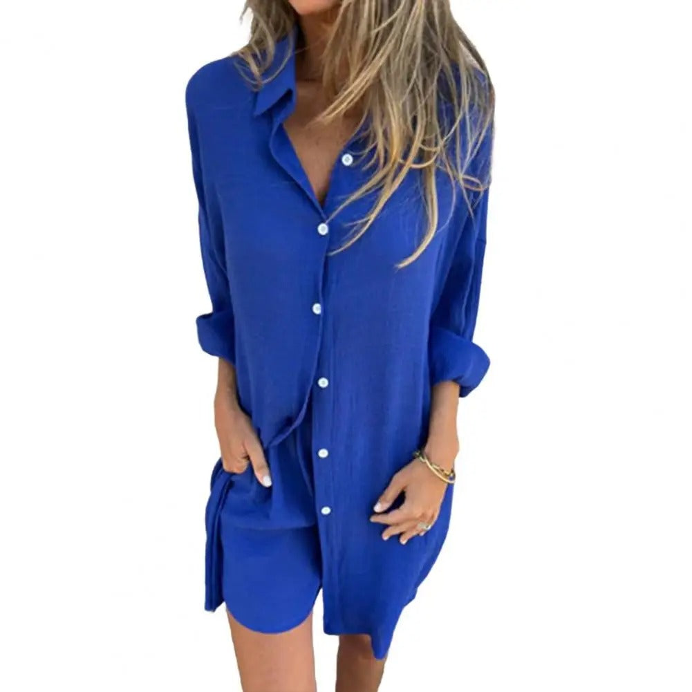 LUCIA | Women’s Casual 2-Piece Set (Shirt & Shorts)