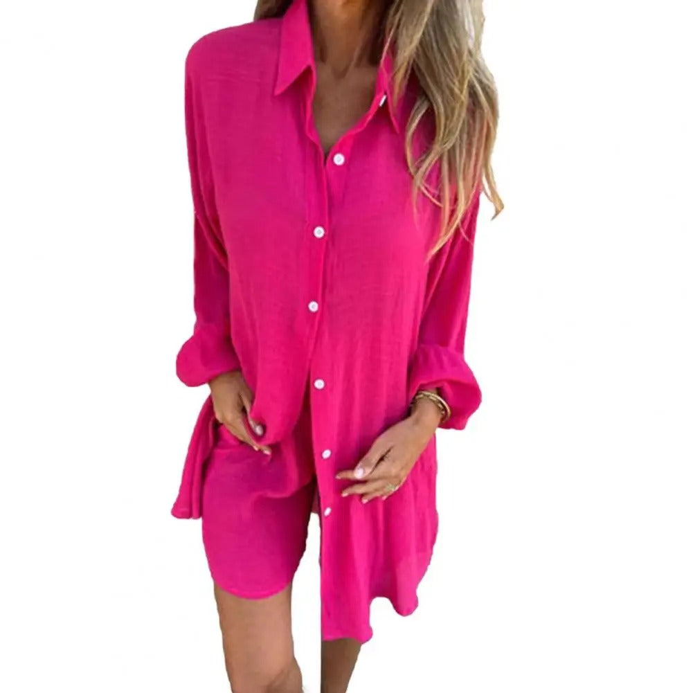 LUCIA | Women’s Casual 2-Piece Set (Shirt & Shorts)
